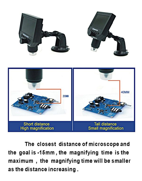 New Portable LCD Digital USB Microscope HD LED Display for Repair Phone Walkie Talkie - Image 4