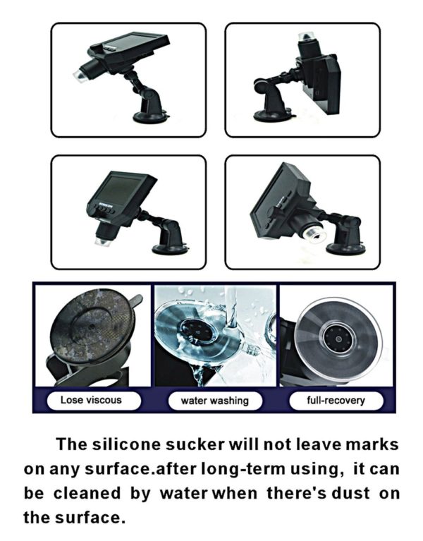 New Portable LCD Digital USB Microscope HD LED Display for Repair Phone Walkie Talkie - Image 3