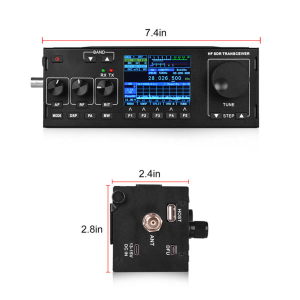 RS-978 HF SDR Ham Radio SSB HF Transceiver with 3800mAh Battery Pack - Image 4