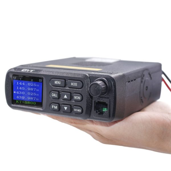 QYT KT5800 Mobile Radio Mini 25W 12/24V Dual Band Quad-Standby Color Screen