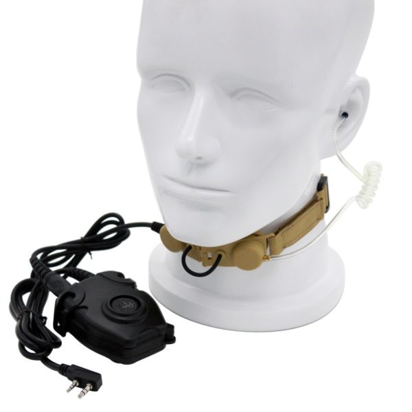 Z Tactical Throat Microphone Z003 Headset with Peltor PTT for Most Radios - Image 2