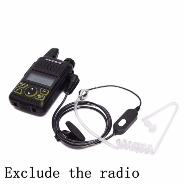 Security PTT Mic Air Acoustic Tube Headset for Baofeng T1 BF-T3 BF-T6 UV-3R Plus BFT1 Walkie Talkie - Image 3