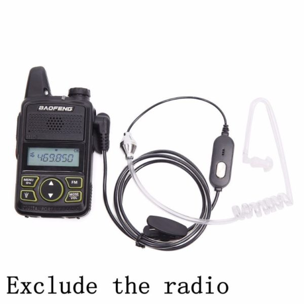 Security PTT Mic Air Acoustic Tube Headset for Baofeng T1 BF-T3 BF-T6 UV-3R Plus BFT1 Walkie Talkie - Image 2