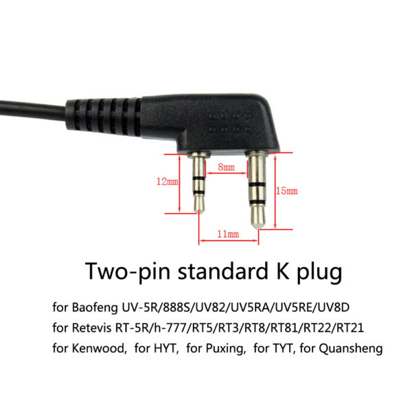 Flexible Throat Microphone Headset Walkie Talkie Headphone For Kenwood TYT Baofeng UV-5R UV5R Bf-888S RT5R H777 RT22 - Image 3