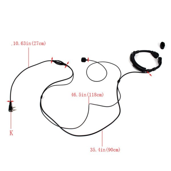Flexible Throat Microphone Headset Walkie Talkie Headphone For Kenwood TYT Baofeng UV-5R UV5R Bf-888S RT5R H777 RT22 - Image 5