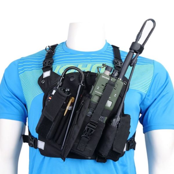 Outdoor Rescue Radio Bags Harness Chest Front Pack Pouch Holster Vest bag for Search And Rescue Station Walkie Talkie