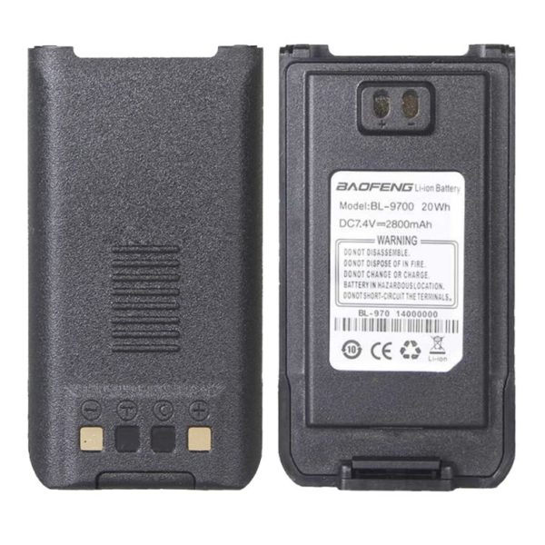 Baofeng DC 7.4V 2800mAh Battery for Waterproof Walkie Talkie BF-9700 BF-A58 Portable Ham Two Way CB RadioTransceiver