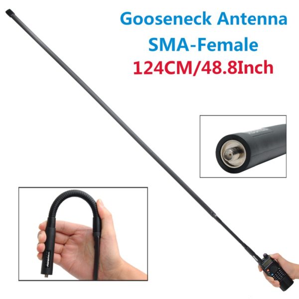 Gooseneck SMA-Female Dual Band 144/430Mhz Foldable CS Tactical Antenna For Walkie Talkie Baofeng UV-5R UV-82 Two Way Radio