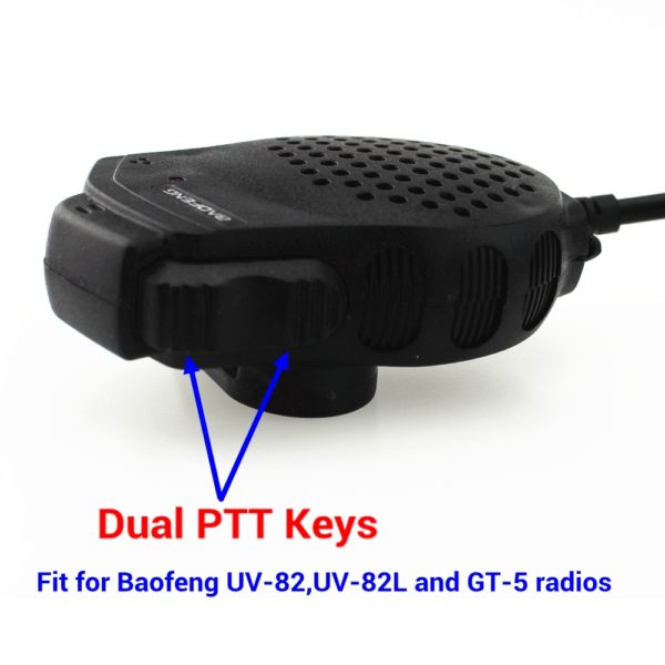 Baofeng Dual PTT Speaker Mic Microphone For Baofeng UV-82 Two Way Radio UV-82L UV-8D UV-89 UV-82HP Walkie Talkie Accessories - Image 3