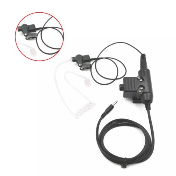 Covert Acoustic Tube NATO Plug Earpiece Headset U94 PTT Mic for Samsung Huawei Xiaomi Earphone