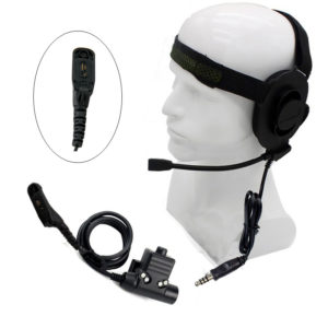Motorola P8268 P8668 GP338D etc Radio HD01 Z tactical Bowman Elite II Headset With U94 Adapter Z113 Standard Version PTT