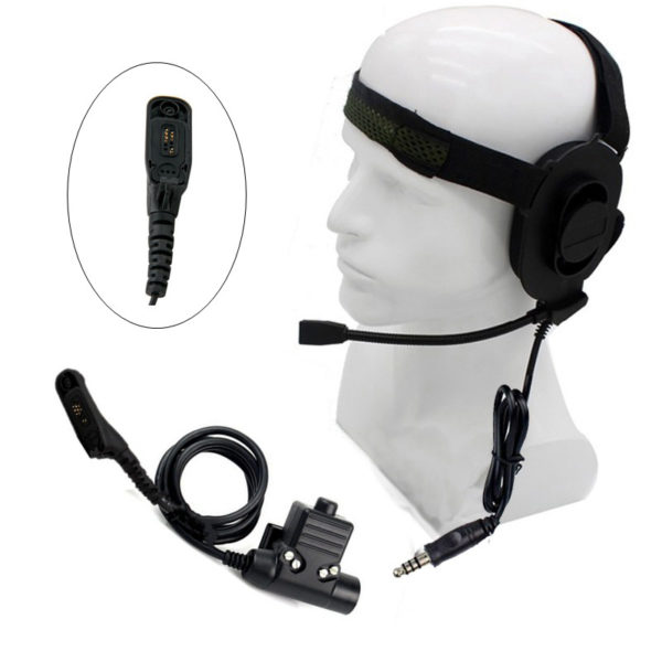 Motorola P8268 P8668 GP338D etc Radio HD01 Z tactical Bowman Elite II Headset With U94 Adapter Z113 Standard Version PTT