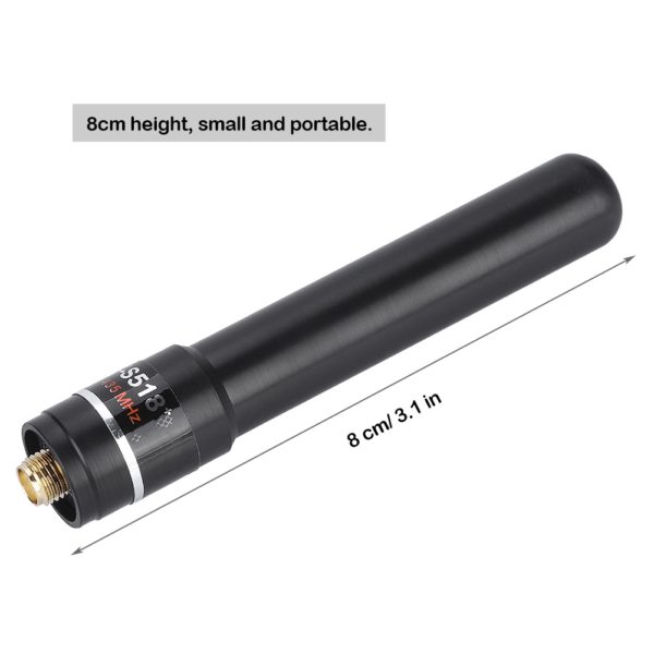 High Gain SMA-F U/V Dual Band 145/435MHz HH-S518+ Short Antenna For Baofeng UV-5R Ham Radio - Image 3