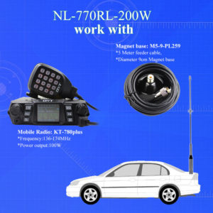 NAGOYA NL-770R-200W Mobile Radio Antenna 144/430Mhz for QYT KT-780 PLUS KT-980 PLUS Car Transceiver DUAL BAND Antenna