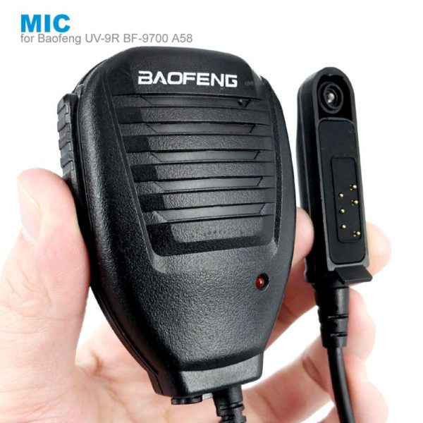 PTT Shoulder Microphone Speaker Mic for BAOFENG A58 BF-9700 UV-9R Plus GT-3WP R760 82WP Waterproof Walkie Talkie Two Way Radio - Image 2