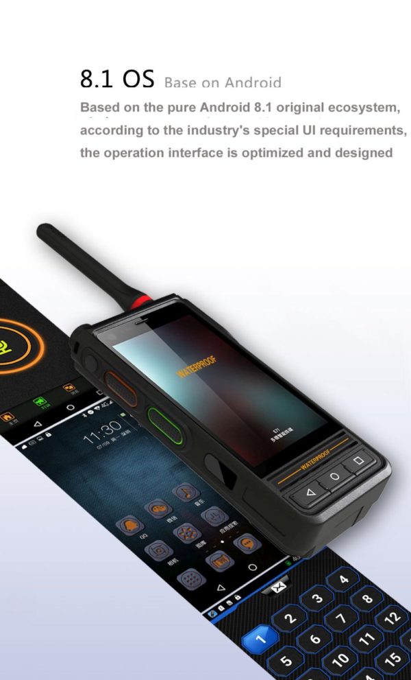 Runbo E72 4G LTE PDT Police UHF/VHF DMR Walkie Talkie IP67 Waterproof Rugged Smartphone Android 8.1 4 inch LCD Glove Wearing Touch - Image 2