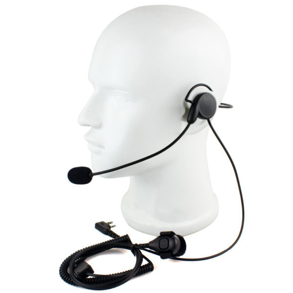 Advanced Unilateral Headphone Mic Finger PTT Neckband Earpiece Cycling Field Tactical Headset For Kenwood BAOFENG Radio