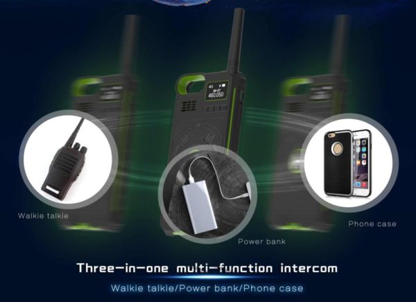 iRaddy GM-series 3-in-1 UHF Phone Case Two-way Radio Rechargeable Extended Battery Anti-drop Cell for iPhone 6/6S/7/8/6P/6SP/7P/8P/X/XS