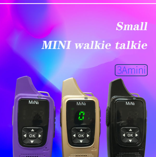 HF 3A MINI Walkie talkie VOX UHF 400-480MHz 99CH Ultra-Small FM Transceiver Free Earpiece