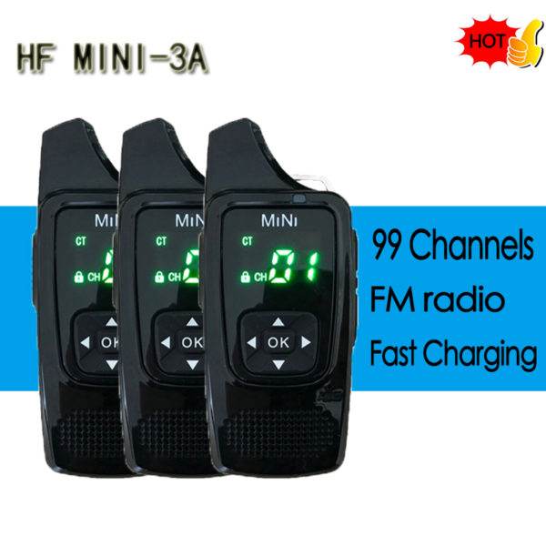 HF 3A MINI Walkie talkie VOX UHF 400-480MHz 99CH Ultra-Small FM Transceiver Free Earpiece - Image 5