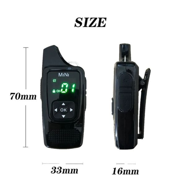 HF 3A MINI Walkie talkie VOX UHF 400-480MHz 99CH Ultra-Small FM Transceiver Free Earpiece - Image 4