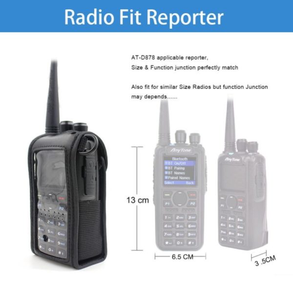 Custmized Anytone AT-D878UV Plus AT-D868UV DMR Radio Soft Leather Case Cover - Image 2