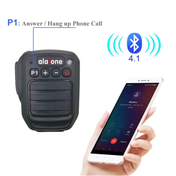 Bluetooth Wireless PTT Microphone For Kenwood Motorola Baofeng TYT Wouxun Anytone Two-Way Radio