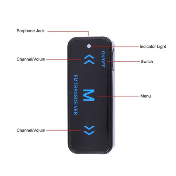 2pcs Leixen VV-108 Mini Portable Walkie Talkie 0.5W UHF 400-480MHz 16CH with USB Power Eeaphone Ham Two-Way Radio Transceiver - Image 2