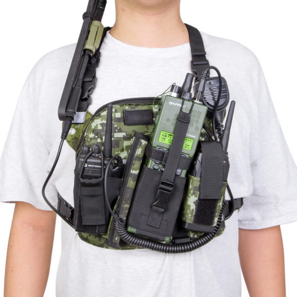 For Military Kenwood Motorola TYT Baofeng Handheld Two Way Radio Tactical Harness Vest Rig Chest Bag