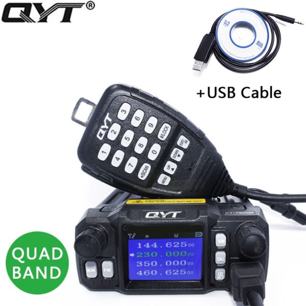 QYT KT-7900D mini Mobile Radio Quad Band Quad standby 136-174MHz/220-260MHz/350-390MHz/400-480MHZ Car 4 Bands CB Radio