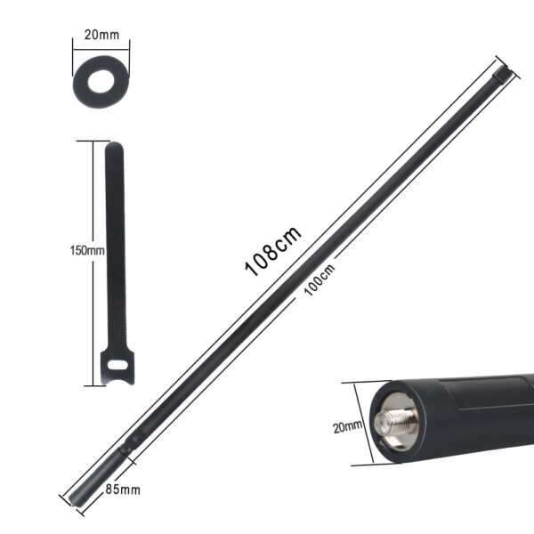 108CM Outdoor Flexible Walkie Talkie Antenna Portable Extend Radio Foldable SMA Female Dual Band 136/520MHz For Baofeng UV-5R/82 - Image 5