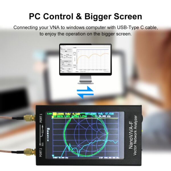 2020 Upgraded NanoVNA NanoVNA-F VNA HF VHF UHF Vector Network Antenna Analyzer - Image 4