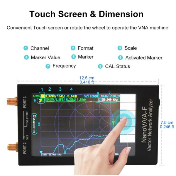 2020 Upgraded NanoVNA NanoVNA-F VNA HF VHF UHF Vector Network Antenna Analyzer