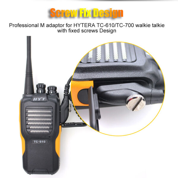 HYT TC-510 TC-610 TC700 TC-508 Anti skid big PTT key Professional two way radio SM08M3 Shoulder Microphone Speaker - Image 4