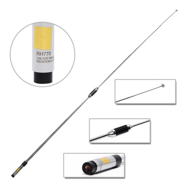 Harvest RH-770 Telescopic Antenna SMA-Male Dual Band 144/430MHz High Gain For TYT TH-UV8000D/E MD-380 MD-390 YAESU Walkie Talkie - Image 5