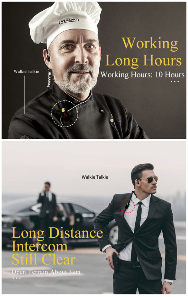 2020 Hot-selling Customized Mini Ear Hanging Walkie Talkie - Image 5