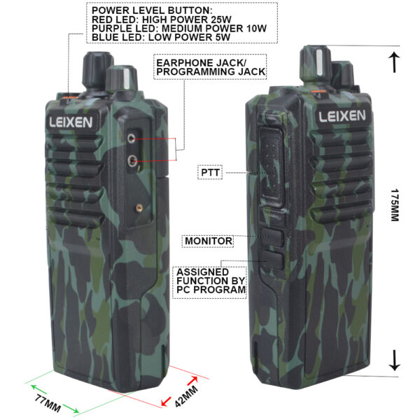 2020 New LEIXEN VV-25 Genuine 25W Professional Walkie Talkie - Image 4