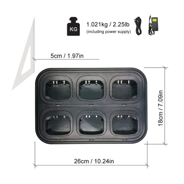 Baofeng UV-82TP UV-82HP UV-82 UV-8 UV-89 Six Bank Multi Charger - Image 4