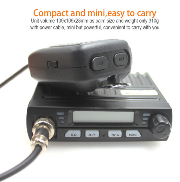 New ANYSECU Mini Mobie Radio CB-40M 25.615-30.105MHz 10M Amateur 8W AM/FM Citizen Band Radio AR-925 