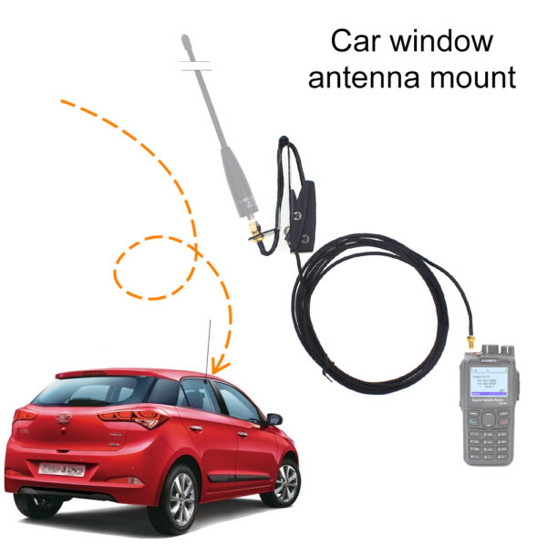 NAGOYA RB-CLP Window Clip Mount RG-174/U 3M Cable SMA-Female Connector for TYT TH-UV8000D Talkie Talkie - Image 5