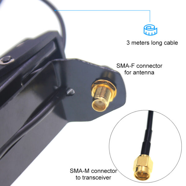 NAGOYA RB-CLP Window Clip Mount RG-174/U 3M Cable SMA-Female Connector for TYT TH-UV8000D Talkie Talkie - Image 2
