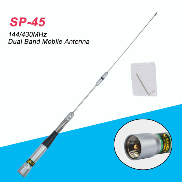 NAGOYA SP-45 Car Mobile Two Way Radio Antenna VHF UHF Dual Band 144/430 MHz 2.15/5 dB High Gain UHF PLug PL-259