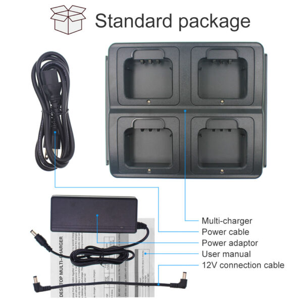 4 in 1 Multi-way Charger for Anytone AT-D878UV Series DMR Two Way Radio - Image 6