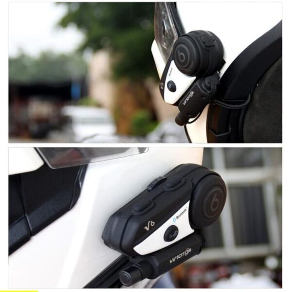 2PCS VIMOTO V6 Bluetooth Intercom Motorcycle Helmet Interphone Headset Waterproof Wireless Bluetooth Moto Headset Interphone - Image 5