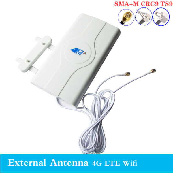 3G 4G Antenna 700-2600MHz 4G MIMO antenna TS9 CRC9 SMA Connector External Panel Antenna 3meters for 3G 4G Huawe router mode