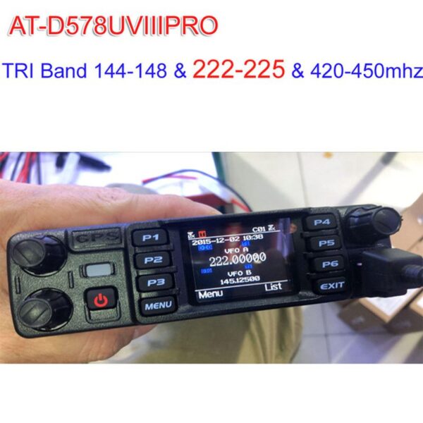AnyTone Tri-Band DMR/Analog Amateur AT-D578UV III Pro Mobile Radio with GPS and Built-in Bluetooth - Image 3