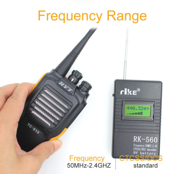 50MHz-2.4GHz Portable DCS CTCSS Radio Tester RK-560 Frequency Meter