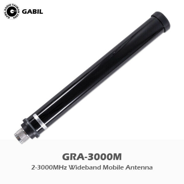 Fiberglass Mobile Antenna GRA-3000M Wideband 2-3000MHz FRP Thick Short Antenna