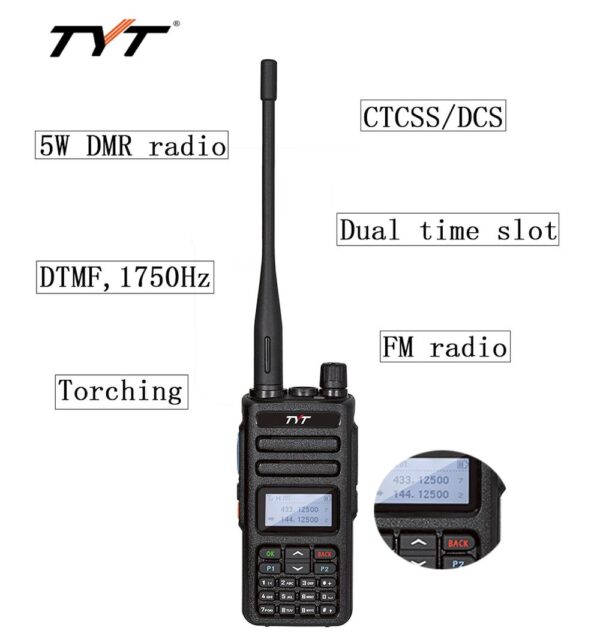Hot Sale 2020 TYT MD750 DMR Radio 5W Dual band FM Radio TYT MD-750 with Encryotion Torching Function Two way Radio