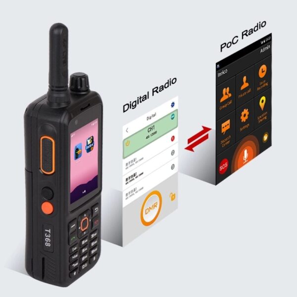 Inrico T368 4G DMR PoC Radio Multi-functional Intelligent Touch Display Wifi BT GPS Phone - Image 3